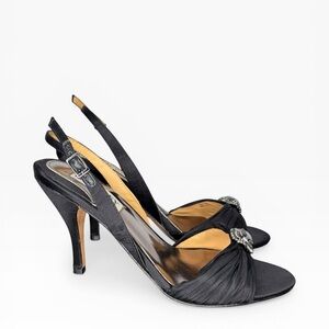 Badgley Mischka Black and Gold Heels Size 6.5M